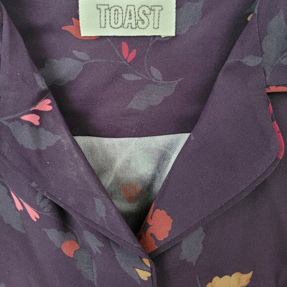 TOAST Women 100% Silk 3/4 Sleeve Button Blouse - Picture 2 of 4